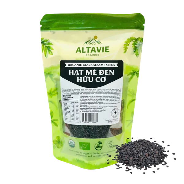 Hạt mè đen hữu cơ Altavie 200g