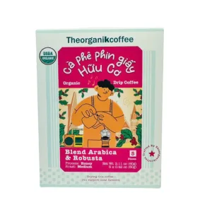 Alternative view of Cà phê Blend hữu cơ phin giấy TheorganiKcoffee - 5pcs/hộp